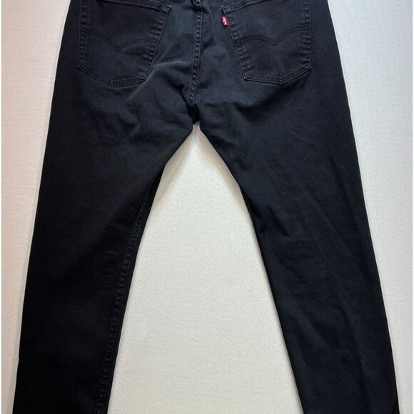 Levi's 512 Men's Slim Taper Jeans Stretch Size 38x30 Black Denim Dark Wash - Picture 2 of 10